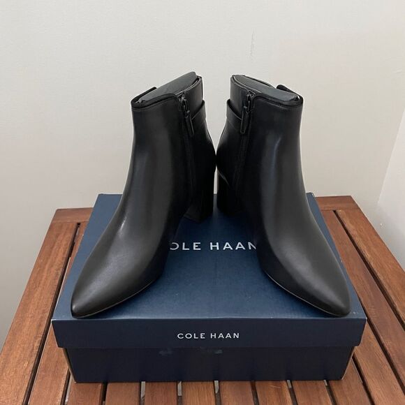 Cole Haan Ettie Buckled Leather Booties - Picture 1 of 9